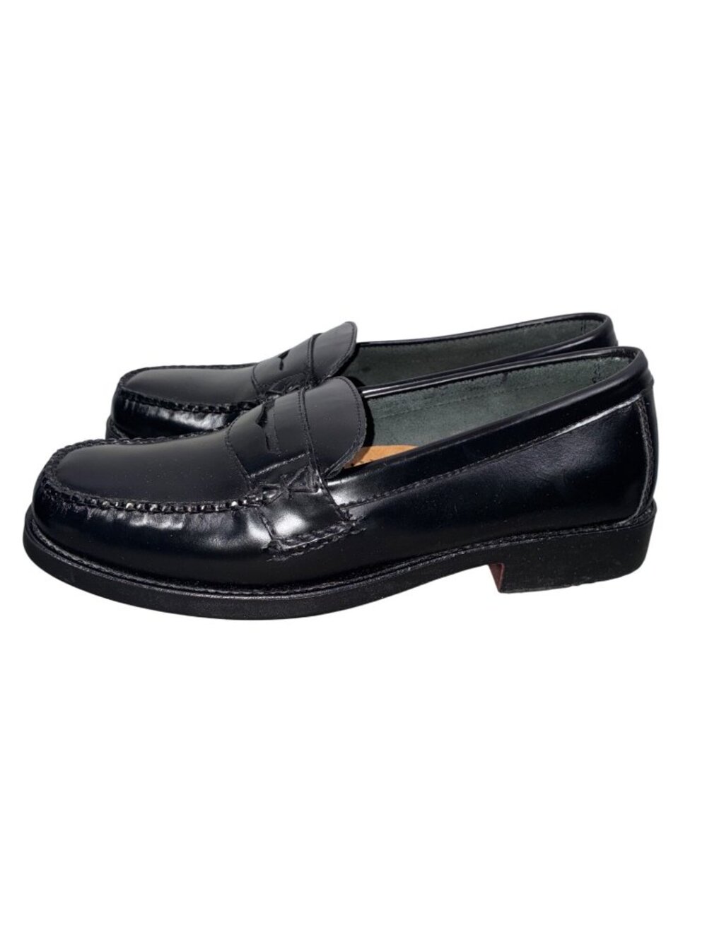 Bass Weejuns Black Leather Penny Loafers Katherine II Classic Slip-On Dress Shoe - Picture 4 of 10